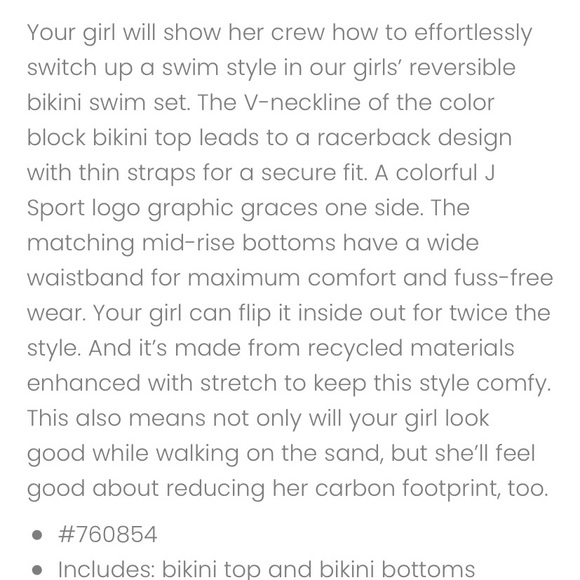 Girls Swimsuit two-piece bikini size 16/18, reversible from black to white - Picture 7 of 10